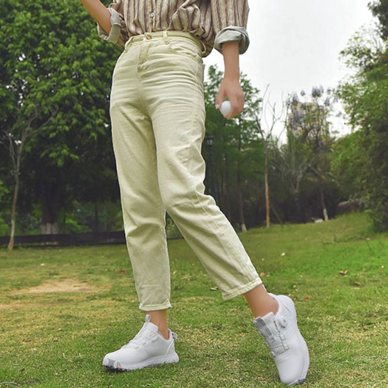 Men Women Professional Golf Shoes Ladies Spikeless Tour Golf Shoes Classic Outdoor Waterproof Leather Sneakers