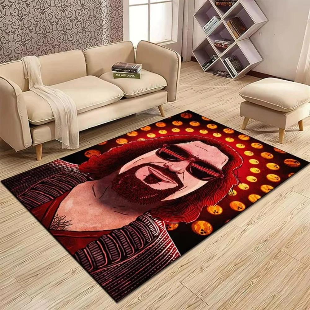 Het Grote L-Lebowski Patroon Tapijt voor Woonkamer Antislip Vloermat voor Keuken Slaapkamer Wasruimte Entree Vloerdecoratie Deurmat