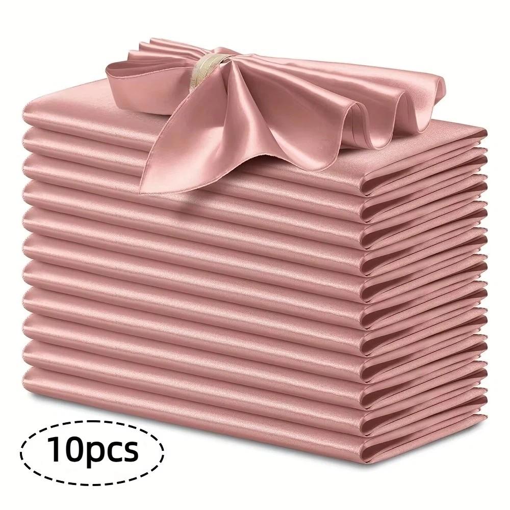 10pcs Square Dinner Napkins 30x30cm Table Napkins Silky Satin Napkin For Wedding Banquet Restaurant