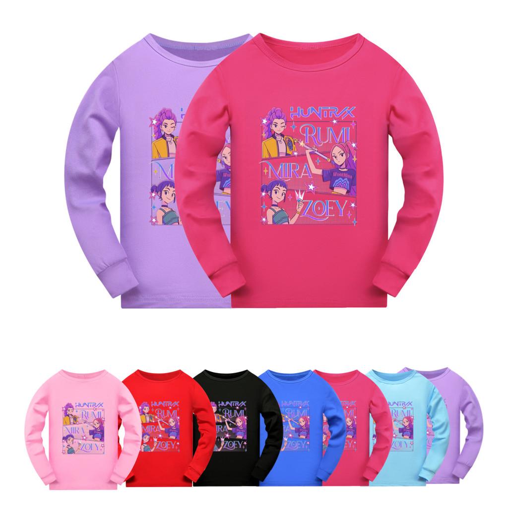 5021 T-shirt a maniche lunghe con stampa Super Star per bambine Rumi Zoey Mira