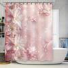 Pink Floral Shower Curtain with Sparkling Effect Perfect for Bathroom Decor (128 Characters)