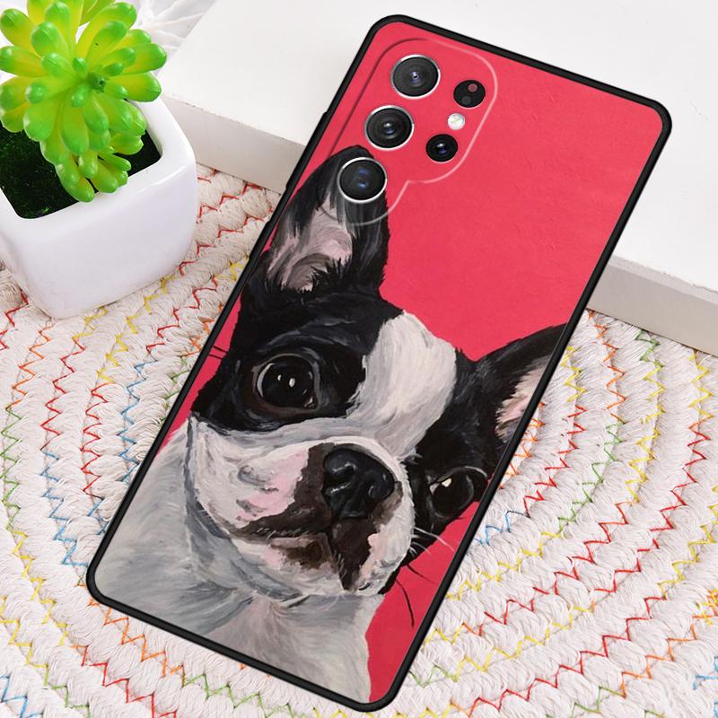 Boston Terrier Dog Puppy Phone Case for Samsung Galaxy Note 10 Pro S26 Ultra S23 S24 FE S25 S21 S22 PLUS Shockproof Cove