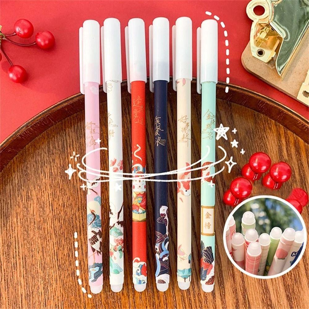 Blue 0.5mm Washable Handle Cartoons Erasable Pen Gel Pens Student Pen Neutral Erasable Pen