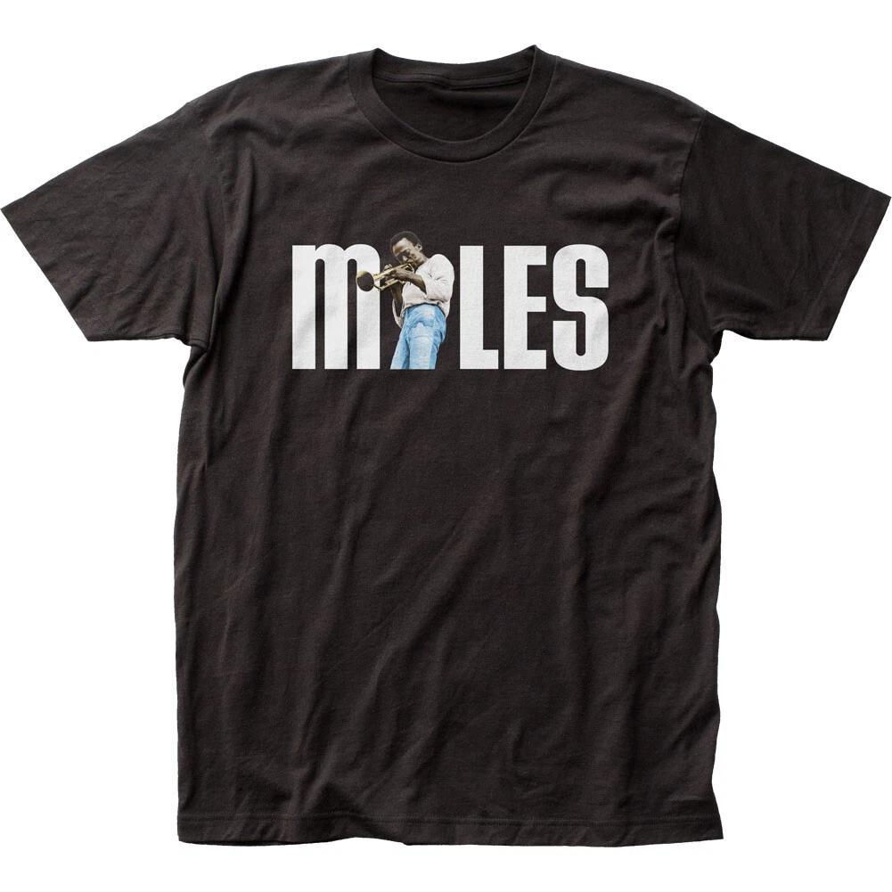 T-shirt da uomo Miles Davis Sketch Musica Jazz Maglietta Classica di Band Nuova Nera