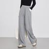 Women's High Rise Drawstring Wide Leg Sweatpants Loose Fit Curved Pants 2025 Winter Fleece Lined Casual Trousers