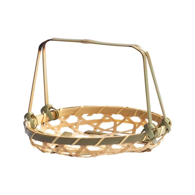 Hand-Woven Bamboo Snack & Fruit Basket
