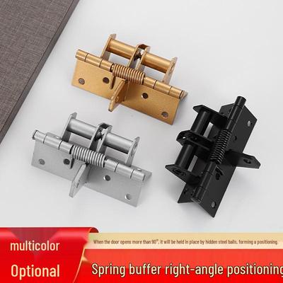 4-Inch Automatic Rebound Invisible Door Closer Hinge, 90° Right Angle Positioning