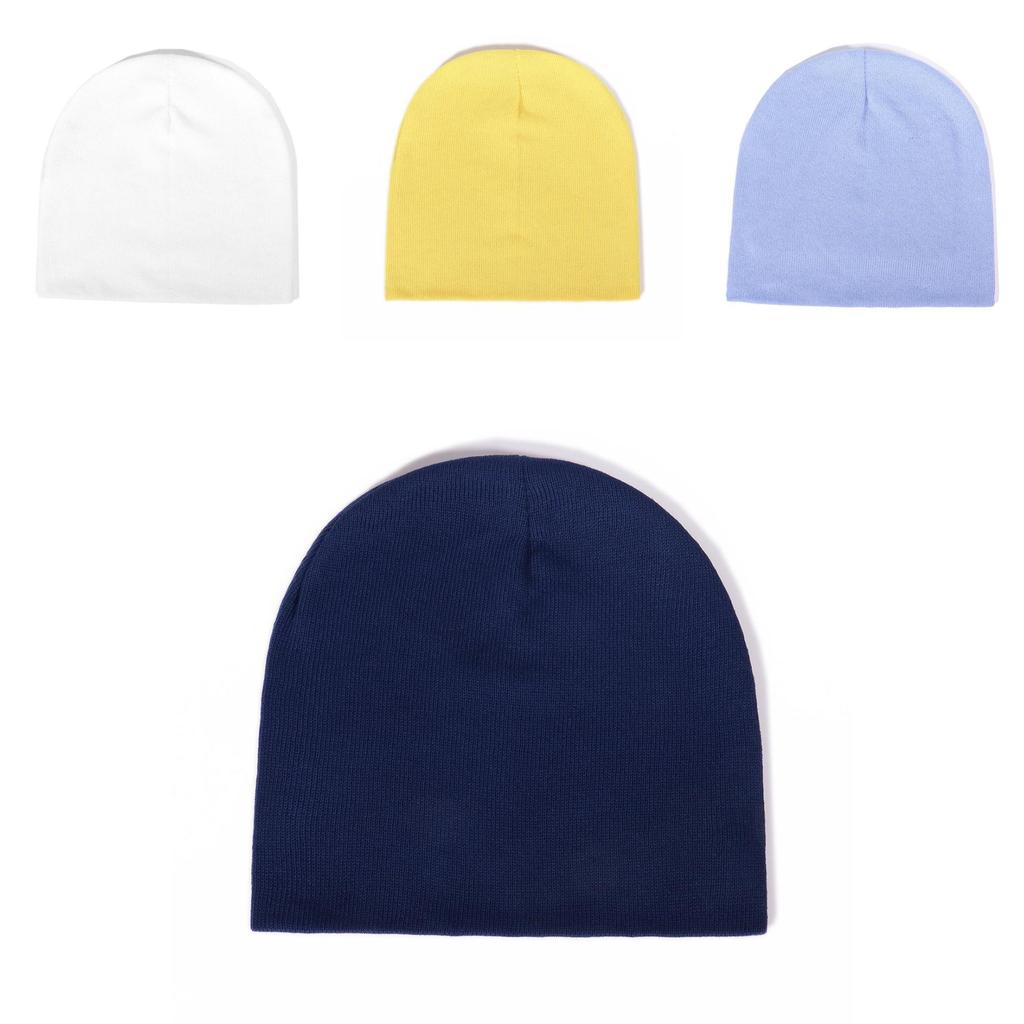 Oversized Knit Cap With Polyester Fabric Trendy Casual Hat For Winter Holidays