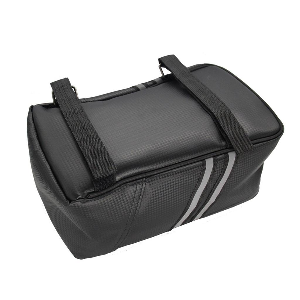 Bike Rack Rear Carrier Bag Trunk Bag PU Leather Waterproof 9L Large Capacity Storage Luggage Cycle Storage Bag