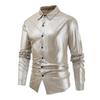 Men's Solid Color Button Long Sleeve Shirts Men's Casual Fashion Long Sleeve Shirts