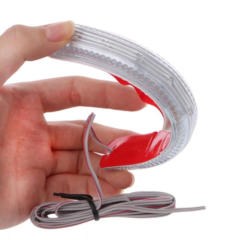 2Pcs Universal Soft Amber 9 Smd12V Led Car Rearview Mirror Indicator Lamp Light