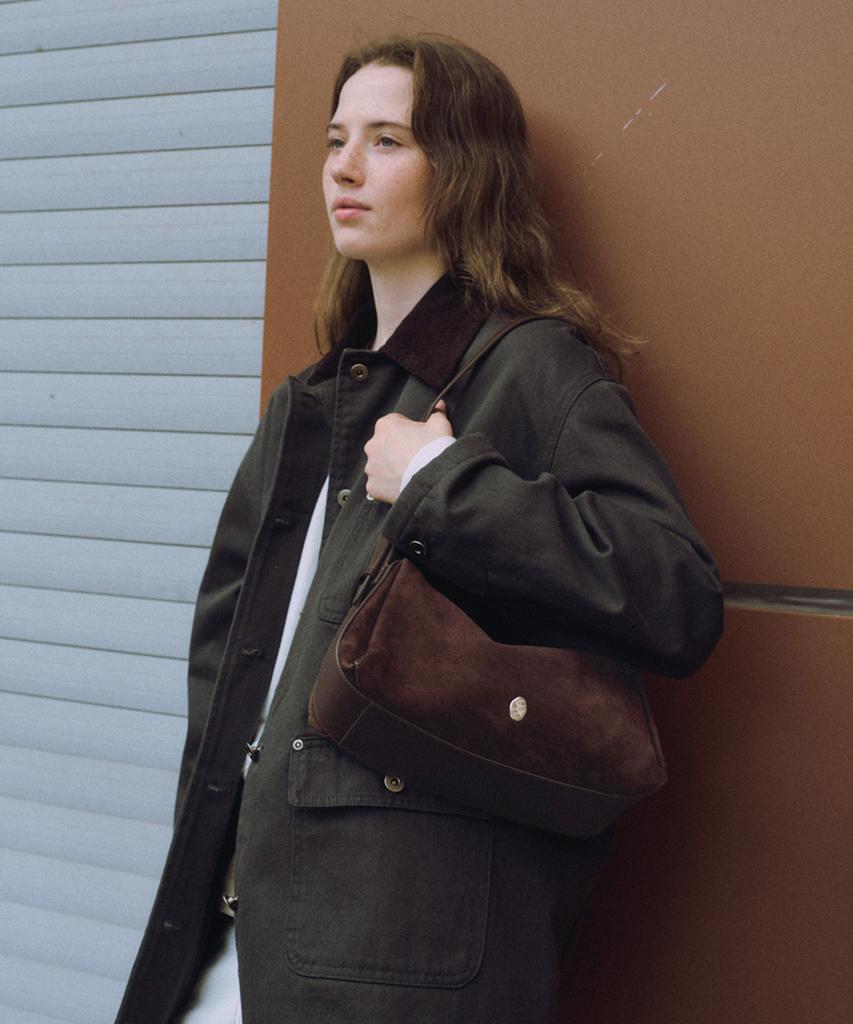Ostkaka Soft Shoulder Mini Suede Brown