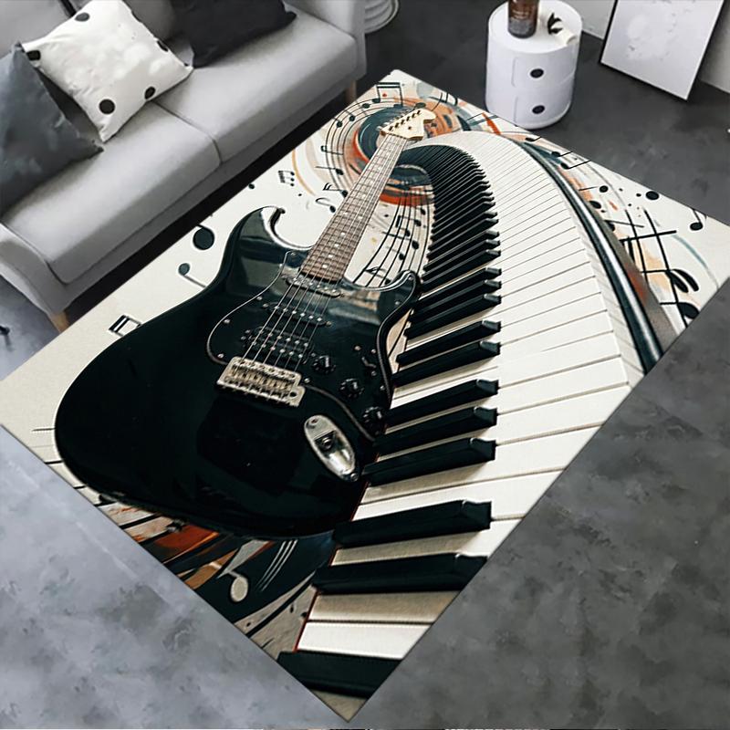 2025 New Guitar Music Carpet Rug for Living Room Bedroom Home Sofa Decoration,Kids play Non-slip Floor Mat12