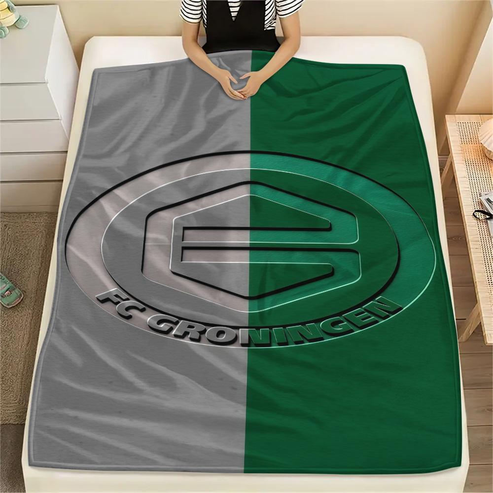 FC Groningen Print FlAannel Blanket, High Quality Comfortable for All Seasons, Home Decor, Warmth and Comfort