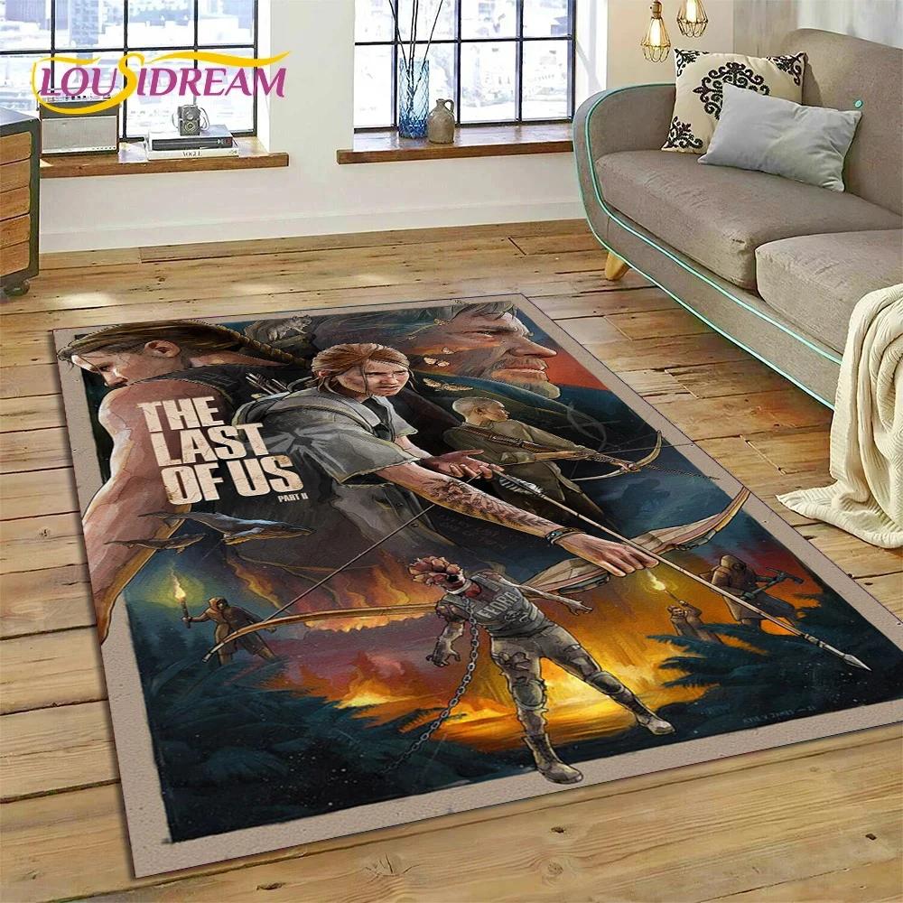 3D The Last of Us Horror Game TV Joel Pedro Carpet for Living Room Bedroom Home Decor,Non-slip Decoration for Sofa Doormat Gifts