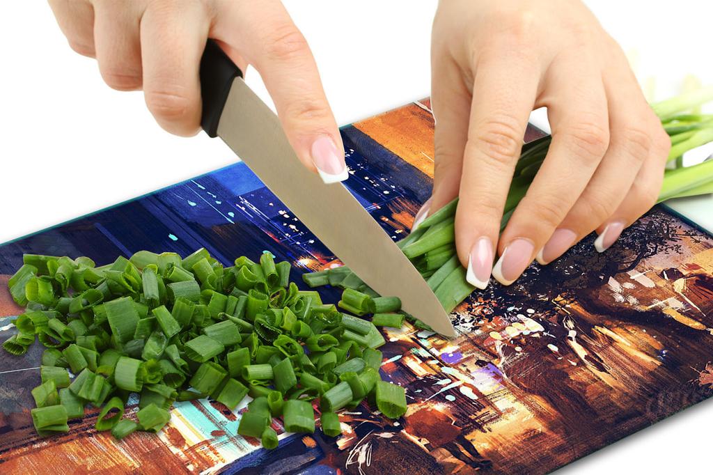 Glass Board Cutting Board 52X40 City