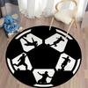 Free Shipping! Soccer-Themed Round Rug for Sports Lovers Room Round Carpet for Home Sofa Bedroom, Gift