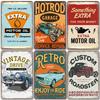 Klassieke Garage Platen Metalen Blikken Borden Vintage Auto Motorolie Benzine Metalen Plaat Wanddecoratie Garage Club Bar Man Cave