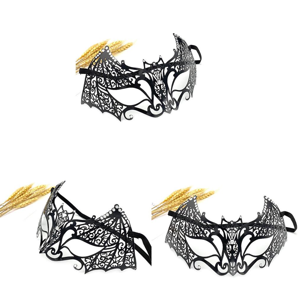 Metall-Gesichtsmaske für Cosplay-Partys mit handgefertigtem Design und sexy Halbgesichts-Stil