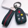 Silicone Key Fob Cover with Keychain for Volvo XC90 XC70 XC60 S80 S60 V70 V50 C30 This Soft Protective Key Case Fits 5 Button Smart Remote Keys It