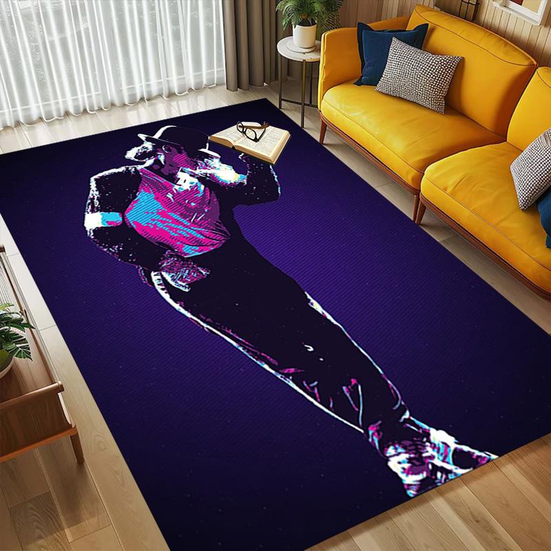 Michael Jackson Living Room Nonslip Area Rug Soft Carpet For Bedroom Gameoom Playroom Sofa Office Home Decor Doormat