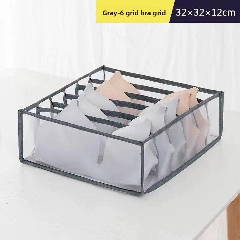 Storage Set, Mesh Divided Underwear Storage Box, Wardrobe Drawer Storage Artifact, Sorting Bag, Socks, Underwear Multi Grid Storage