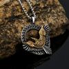 Fashion Personalized Titanium Steel Viking Eagle Necklace, Men's Stainless Steel Casting Retro Pendant