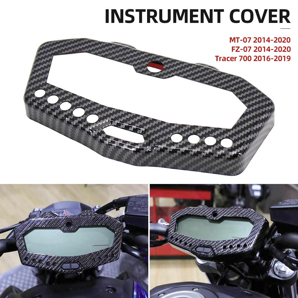 For MT FZ 07 Motorcycle Carbon Fibre Instrument Surround Gauge Panel Cover For Yamaha MT07 FZ07 2014- Tracer 700
