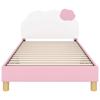 Kids Bed Frame with Headboard Pink 90 X 190 Cm PU Leather