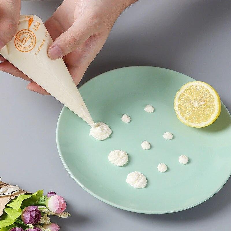 100pcs Laminating Nozzle Bag Plastic Disposable Transparent Small Size Cream Cake Squeeze Bag Baking Dessert Kitchen Gadgets
