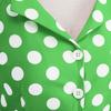 Abendkleid für Damen, Retro-Stil, farblich abgestimmt, Punktmuster, A-Linie, große Schaukel, Schnürung, rückenfrei, Neckholder, V-Ausschnitt, eng, hohe Taille, Knopfleiste, Party, Abschlussball, Midikleid