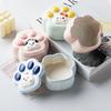 Cute Cartoon Cat Paw Jewelry Box with Lid Ceramic Storage Box Ring Dressing Tablehandmade Crafts Tray Desktop Home Storage Gifts