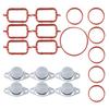 Set of 6 X 33mm 22mm OEM Design by Aluminum For BMW Swirl Flap Blanking Plates Seal with Intake Manifold Gasket 6 Cylinder