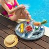 Floating Pool Drink Cooler Inflatable Beverage Holder with Cup Trays for Summer Parties Beach Events Water Fun Activities