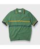 Henlikoteun [British Sporting Club] Stripe Short-Sleeves Open-Polo Knit Abwam26761Grx