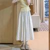Off-white Polka Dot Skirt for Women In Summer New High Waist Covering Hips To Make Them Look Slim and Small A-line Large Umbrella Skirt
