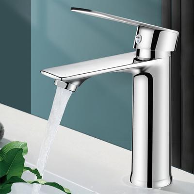 Messing Kern Moderne Badkamer Wastafelkraan Chroom Koper Legering Enkele Hendel Dekgemonteerd Warm Koud Mengkraan Wastafel Waterkraan