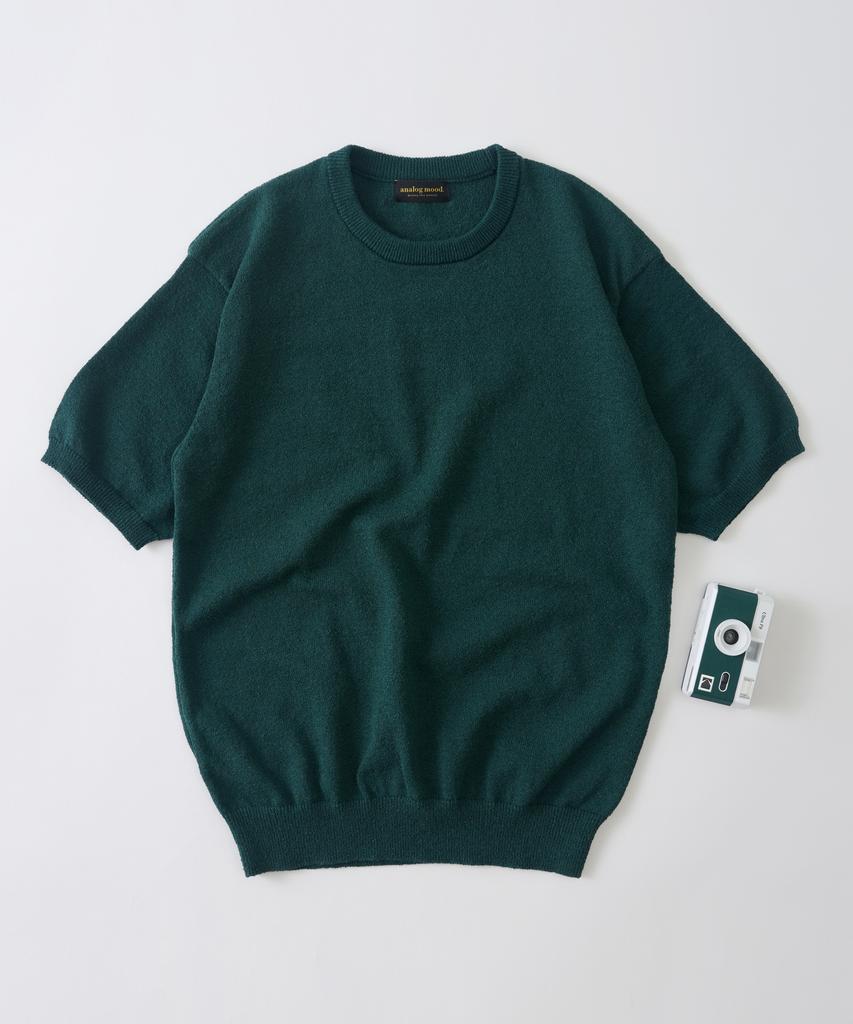 ANALOG MOOD Airy Cooling Round Short Sleeve Knit (Green)