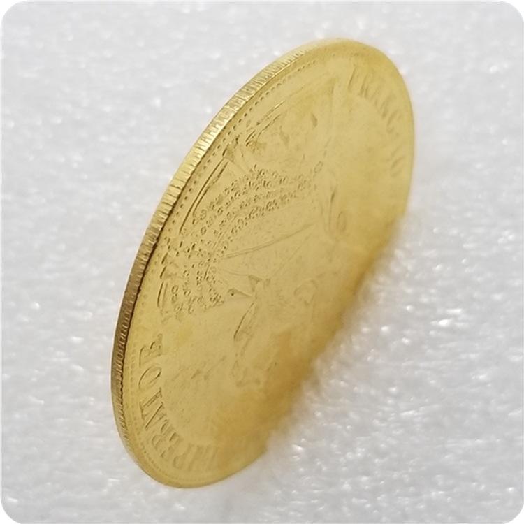 1877 Austria Commemorative Collectible Souvenirs Golden Coins AVE