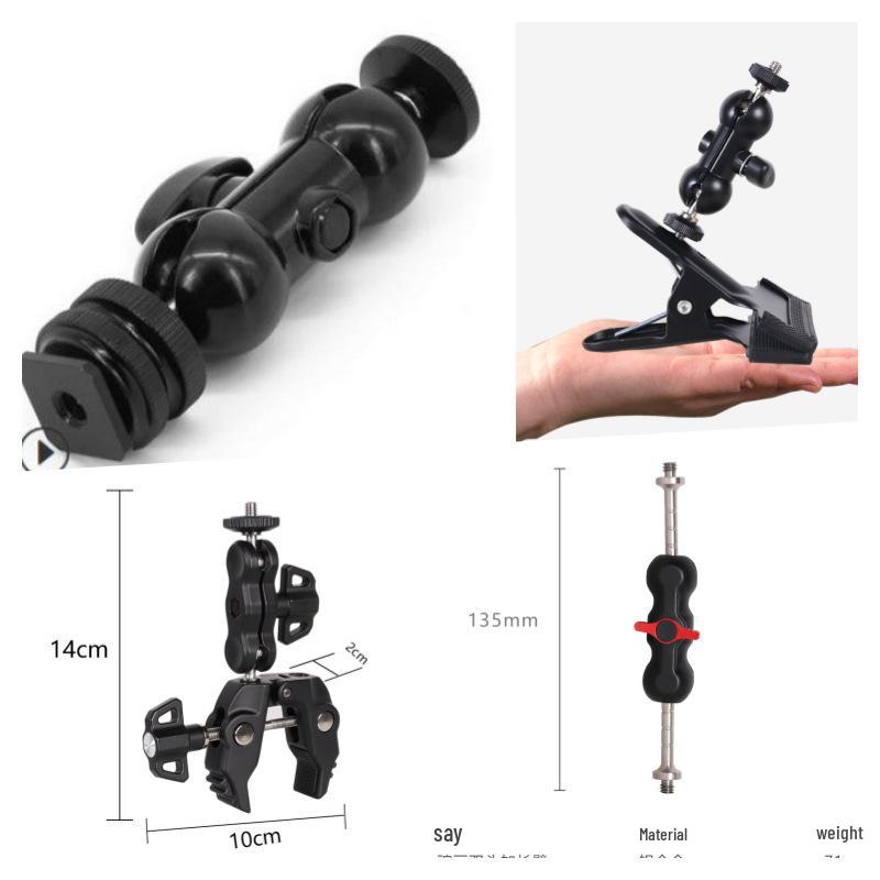 Doppelköpfiger Magic Arm Halter mit Blitzklemme
