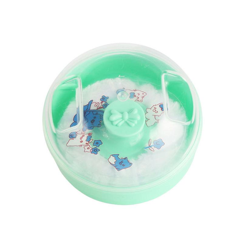 Powder Puff Cntainer Baby Puff Case For Home Travel Use Baby Talcum Powder Flocking Box Portable Refillable Baby Body Cosmetic