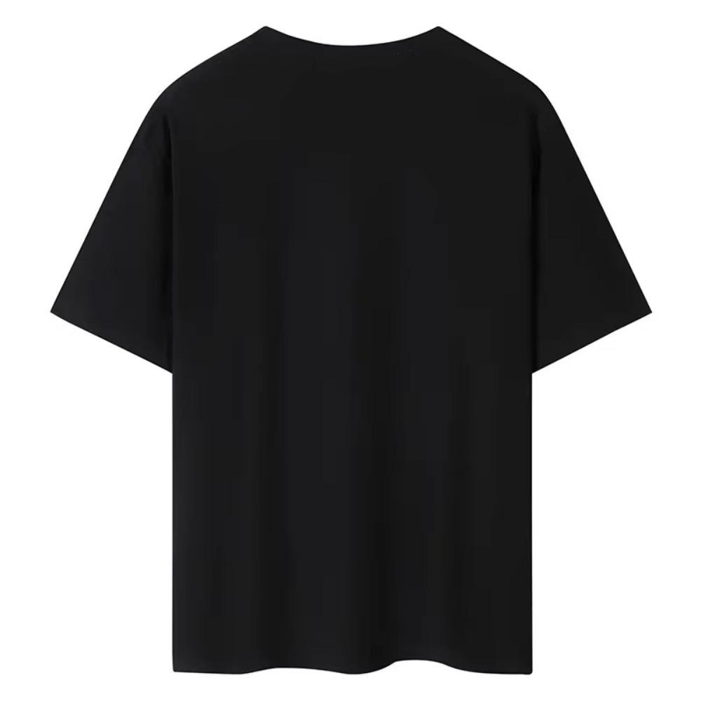 Astronautgrafikk Morsomt Trykk T-skjorte Sommer Herreklær Løs T-skjorte Mote Streetwear Topper O-hals Oversized T-skjorte