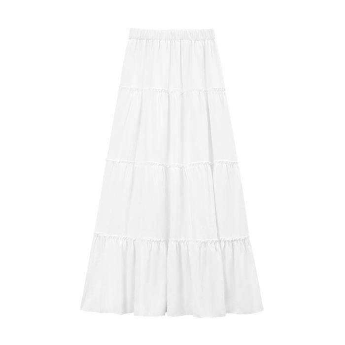 Gentle Wind Female Summer Sweet and Spicy Lace Suspender Vest Super Fairy Long Dress White Skirt Two-piece Set