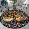 3D Visual Round Rug Living Room Floor Mat Decorative Anti-Slip Area Rug for Bedroom Dining Room Playroom Home Farmhouse Decor