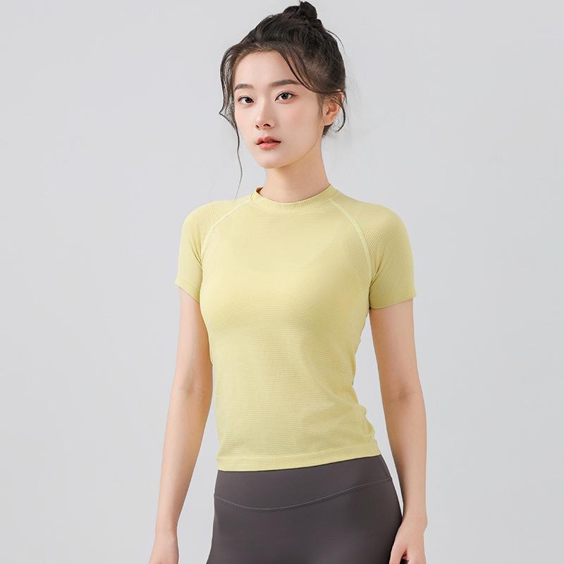 Dames Sneldrogende Slimme Yogalegging & Korte Mouwen Sporttop