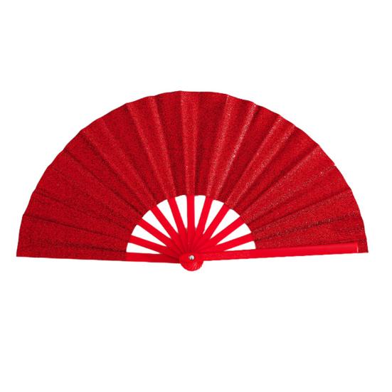 Glitter Folding Fan Plastic Ribs Hand Held Fan Portable Summer Fan Decoration Dance Performance Props Party Accessories