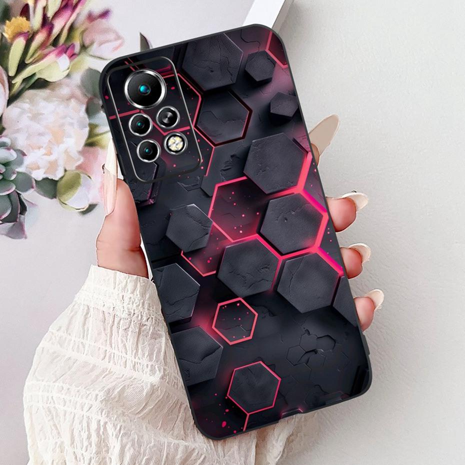 New Design Phone Case For Infinix Note 11 Pro 11S X697 X698 X663 Black Silicone Soft Back Cover For Infinix Note11 11S 11Pro