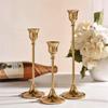 3 Pièces Vintage Bougeoir Conique en Fer Décoratif Métal Cheminée Bougeoir Décoration Fête de Mariage