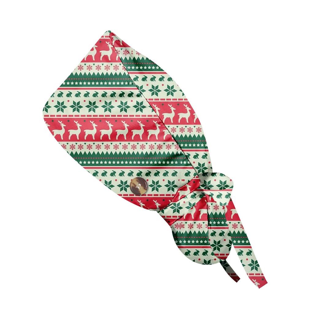 Modische Arbeitsmütze mit Weihnachtsdruck, lässige Damen-Pferdeschwanzmütze, Waschmütze, Baotou-Kappe