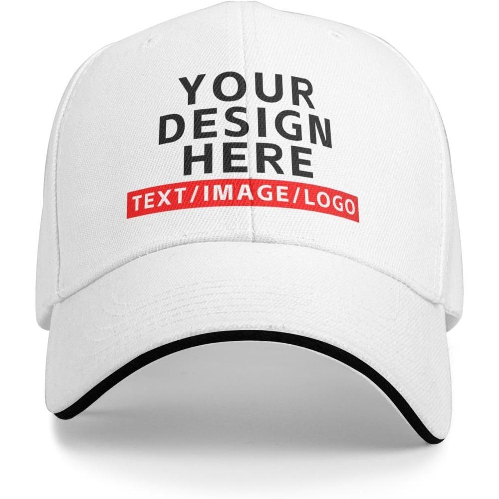 Custom Baseball Caps Design Your Own ImageTextLogo Personalized Hats Unisex Adjustable Customised Hats for Men Woman